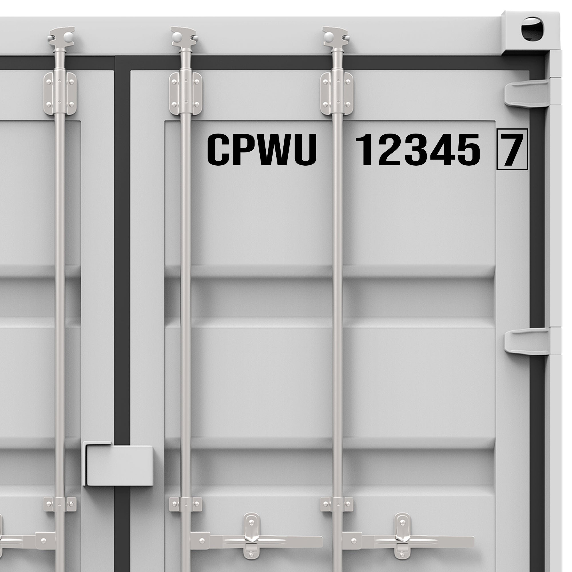 Custom Shipping Container Number Decal Sticker Lettering (2-Pack ...
