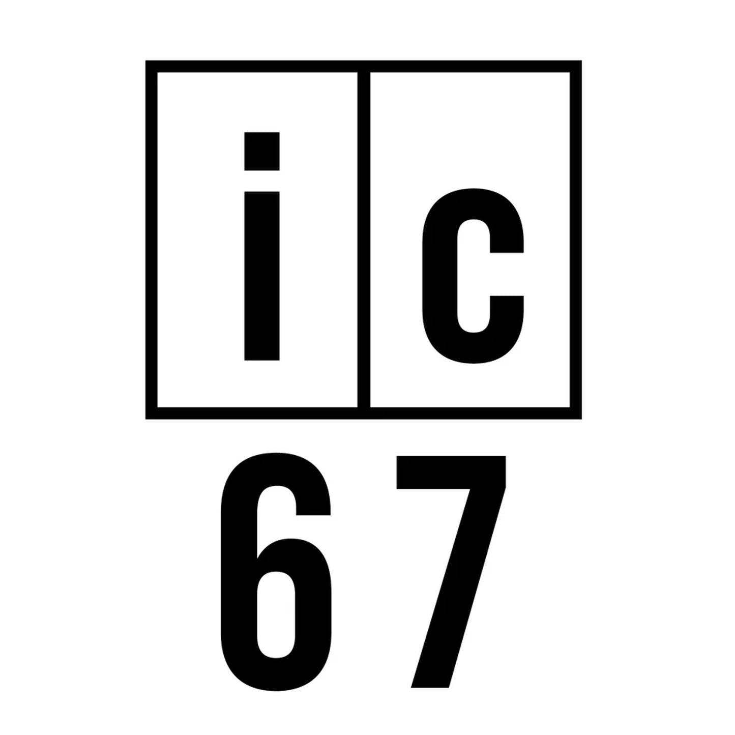 iC 67 Shipping Container Number Decal Sticker Sign (2-Pack)