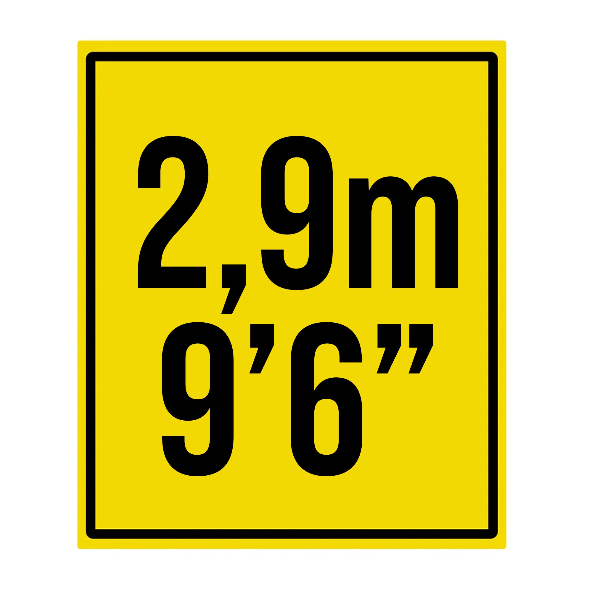 Custom Shipping Container Height Number Decal Sticker | 9' 6