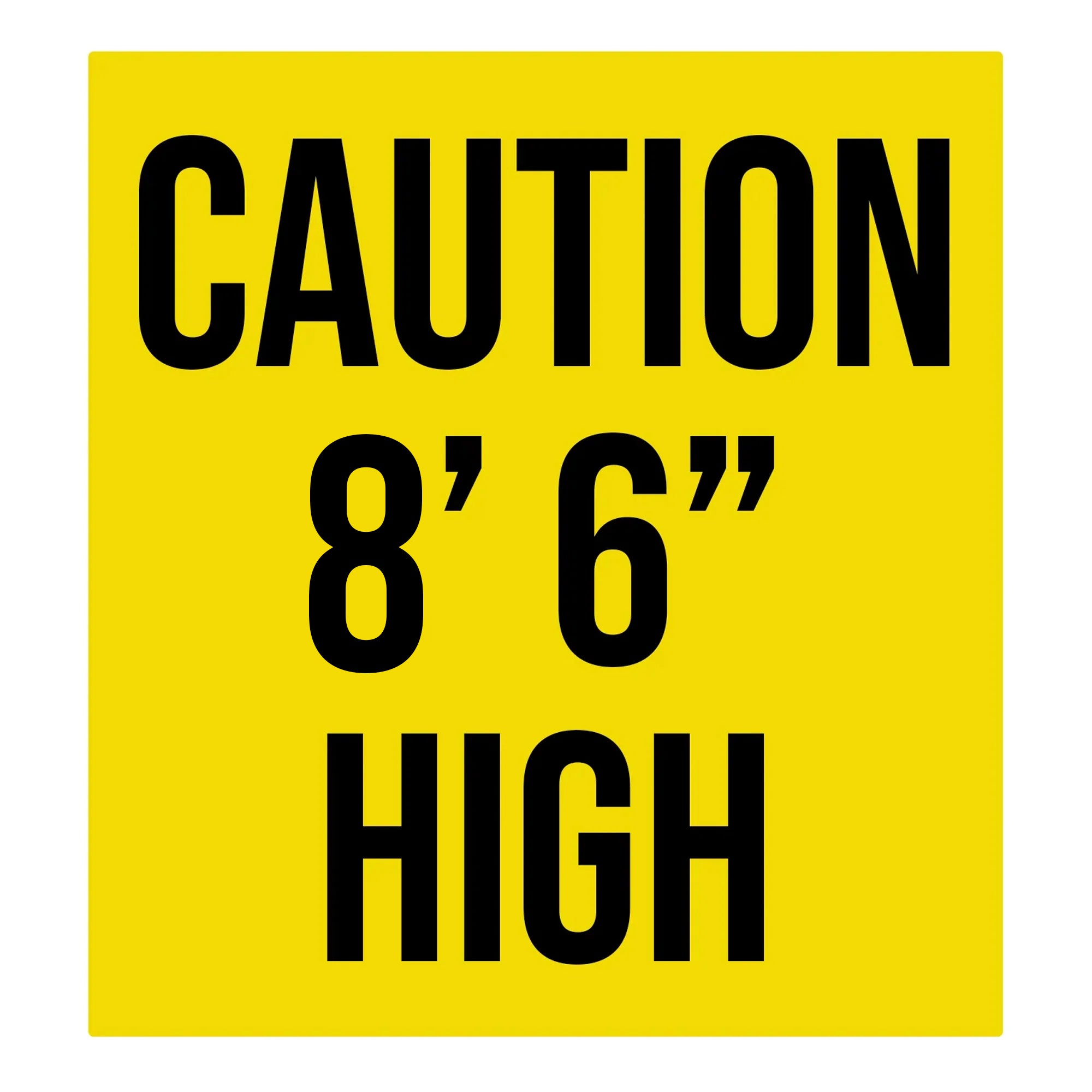 Custom Shipping Container Height Number Sticker Decal | 8' 6