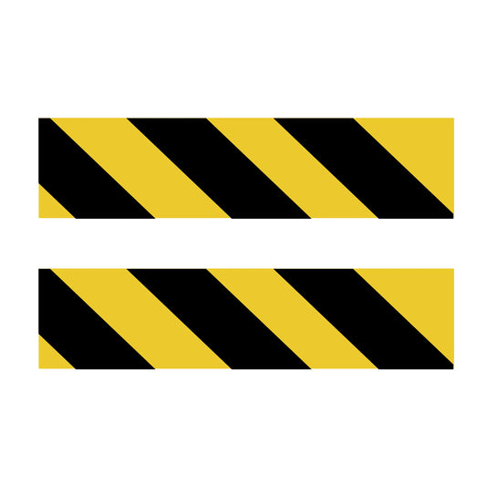 Safety Warning Black & Yellow Diagonal Strips For Shipping Compliance | For Shipping Containers & Truck Trailers