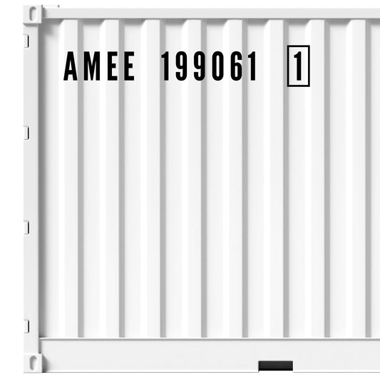 Custom Shipping Container Number Decal Sticker Lettering | Side Container Decals | (2-Pack)