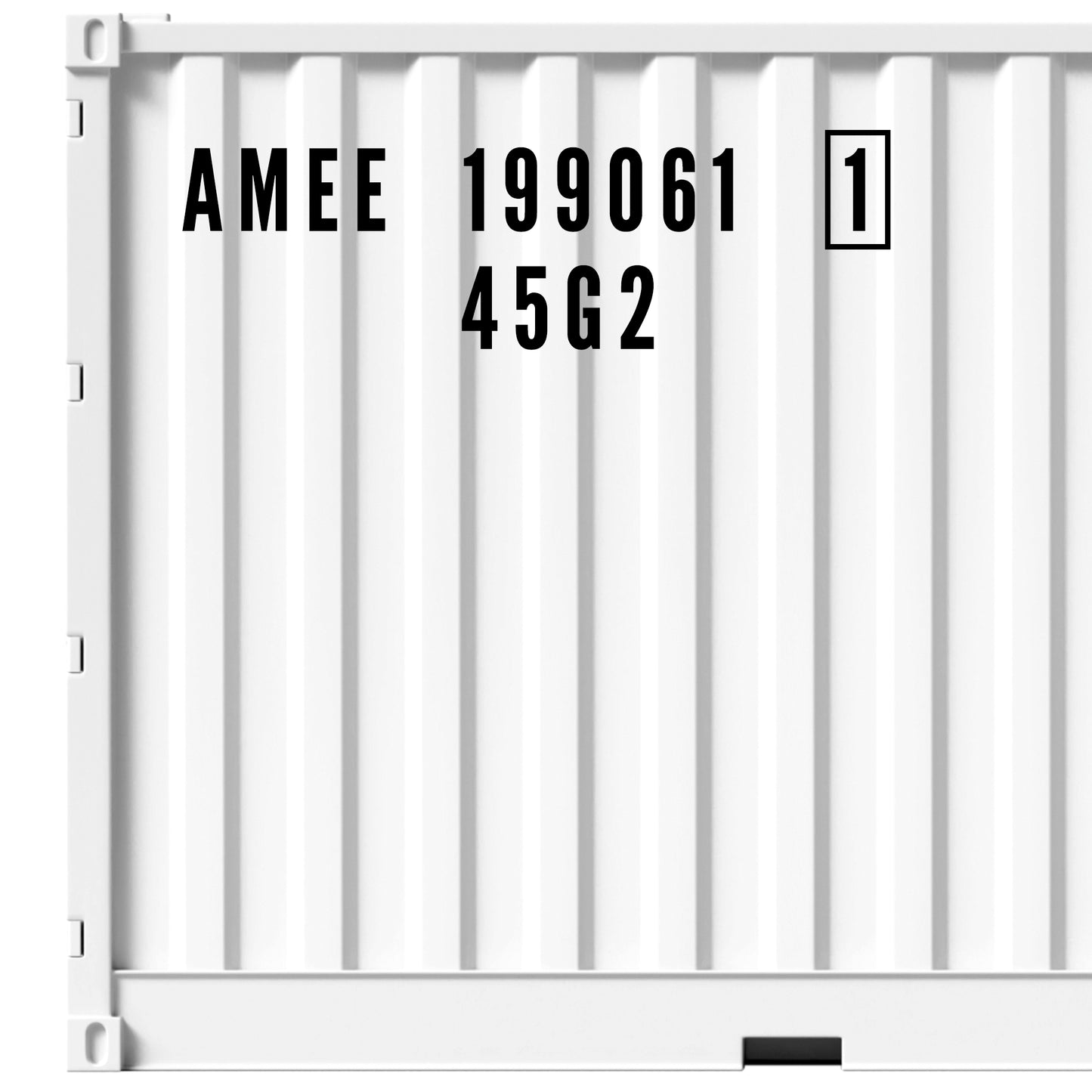 Custom Shipping Container 2-Line Number Decal Sticker Lettering | Side Container Decals | (2-Pack)